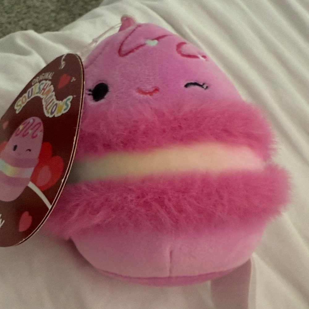 Squishmallows Pink and White Plush